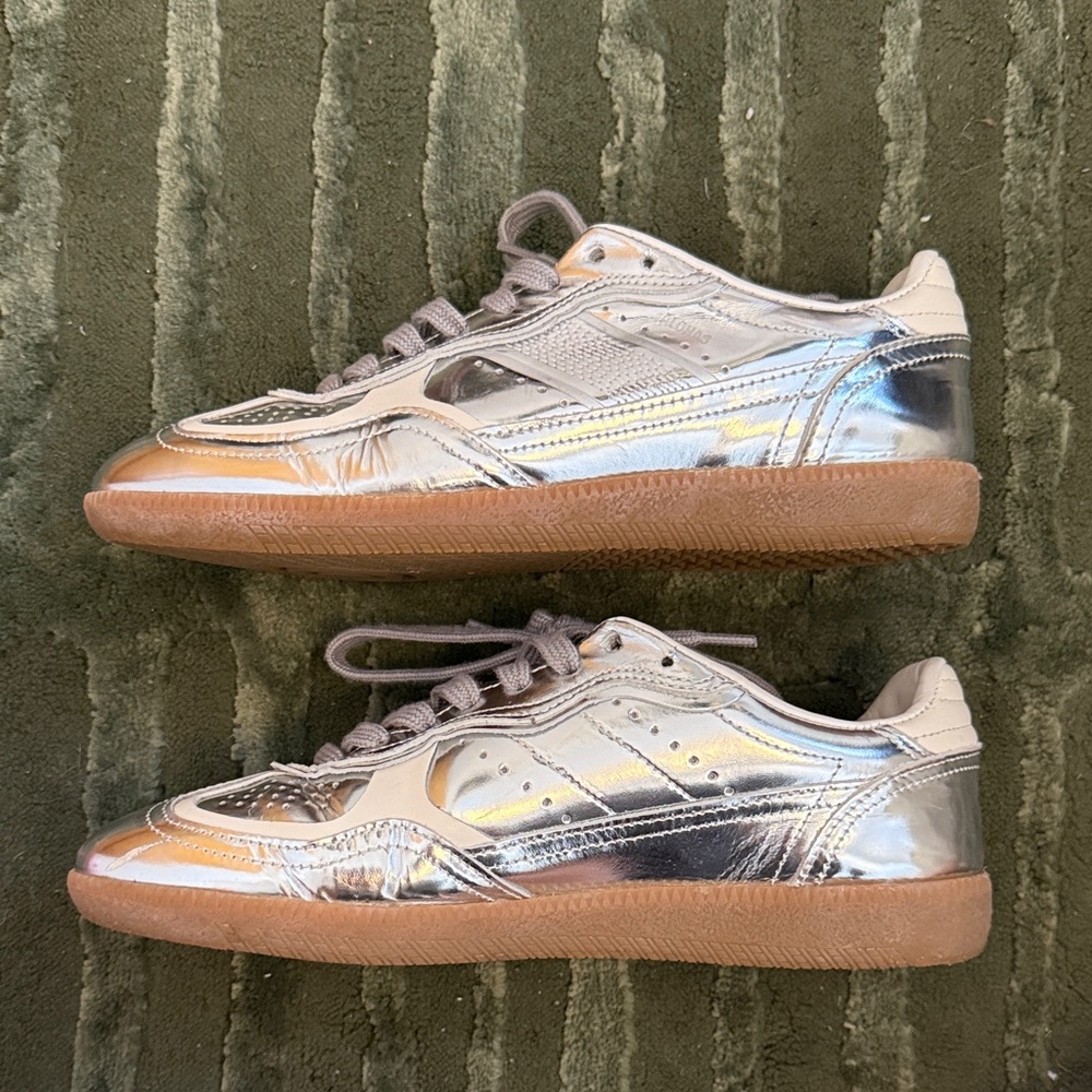 Alohas | 490 Leather Sneakers | Silver Sneakers - Picture 4 of 4